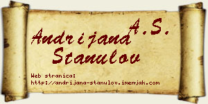 Andrijana Stanulov vizit kartica